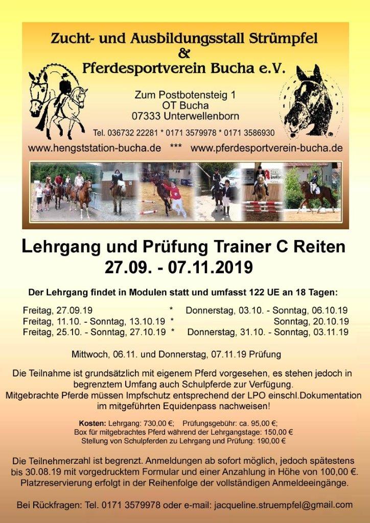 Trainer C Lehrgang Herbst 2019